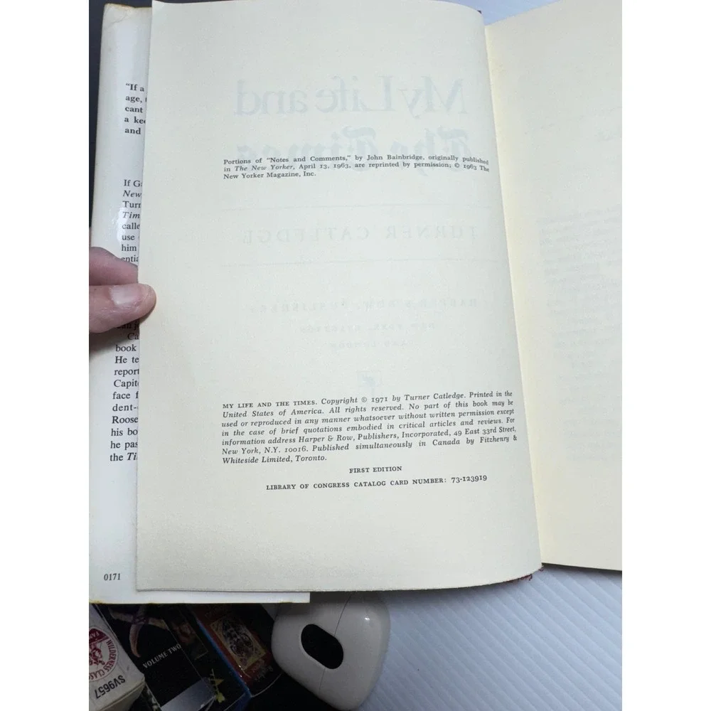 Turner Catledge My Life and The Times 1971 First Edition Hardcover DJ Vintage